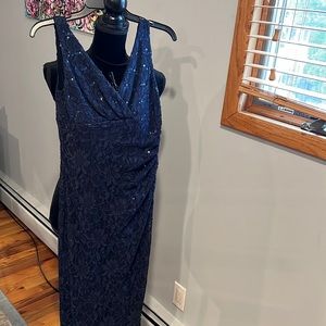 Navy sequined Ralph Lauren Evening Gown